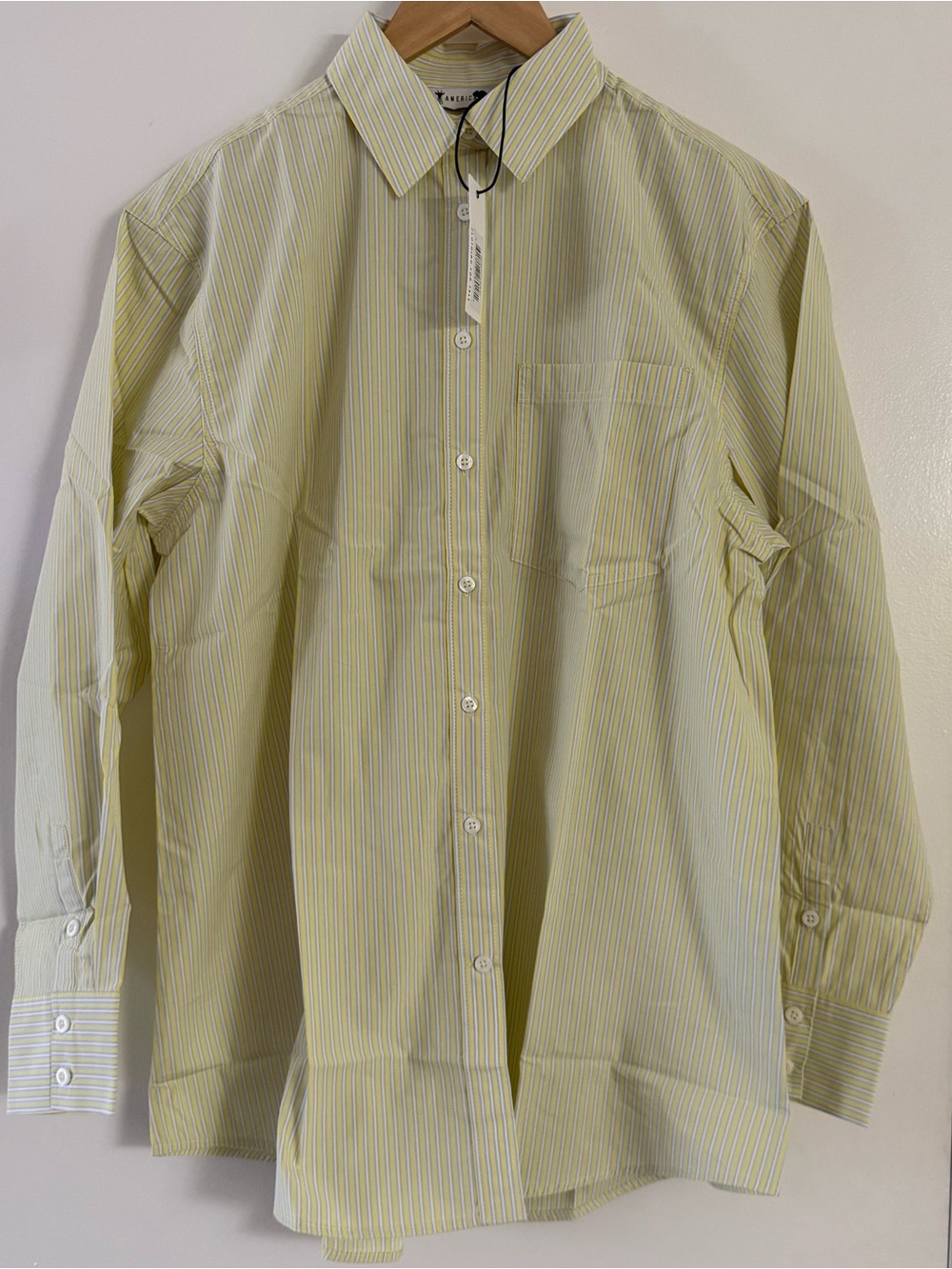 American tall Yellow Stripe Button-Down Shirt